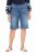 Ulla Popken Denim Wide Leg Elastic Waist Bermuda Shorts Blue Denim - Šorti - Sieviešu šorti lielos izmēros