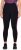 Ulla Popken Quick Drying Botanical Print Sport Leggings Black - Džinsi & Bikses Lielos Izmēros – Plus Size - 