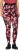 Ulla Popken Abstract Flower Print Performance Leggings Red - Džinsi & Bikses Lielos Izmēros – Plus Size - 