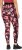 Ulla Popken Abstract Flower Print Performance Leggings Red - Džinsi & Bikses Lielos Izmēros – Plus Size - 