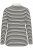 Kaffe Curve Miana Long Sleeve Polo Chalk with Black Stripe - Polo krekli - 