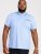D555 Talbot Pique with Jacquard Collar Polo Shirt Blue - Polo krekli - Polo krekli - 2XL-8XL