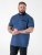 D555 Murray Printed Jacquard Collar & Cuff Short Sleeve Polo Blue - Polo krekli - Polo krekli - 2XL-8XL