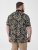 D555 Palmer Leaf Printed Jacquard Collar & Cuff Chest Pocket Polo Black - Polo krekli - Polo krekli - 2XL-8XL