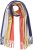 Ulla Popken Ombre Rainbow Stripe Scarf Night Blue - Aksesuāri - 