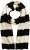 Ulla Popken Ribbed Striped Scarf Snow White - Aksesuāri - 
