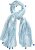 Ulla Popken Greek Stripe Tasseled Scarf Blue - Aksesuāri - 