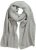 Ulla Popken Garter Stitch Knit Scarf Light Grey Melange - Aksesuāri - 