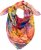 Ulla Popken Colorful Square Silk Scarf Rainbow - Aksesuāri - 