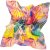 Ulla Popken Colorful Square Silk Scarf Rainbow - Aksesuāri - 