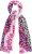 Ulla Popken Rainbow Leopard Print Scarf Pink - Aksesuāri - 