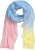 Ulla Popken Pleated Color Gradient Scarf Light Blue - Aksesuāri - 