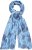 Ulla Popken Circle Print Scarf Blue - Aksesuāri - 