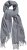 Ulla Popken Ribbed Knit Fringed Hem Scarf Grey Melange - Aksesuāri - 