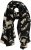 Ulla Popken Printed Silk Scarf Black - Aksesuāri - 