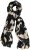 Ulla Popken Printed Silk Scarf Black - Aksesuāri - 