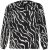 Kaffe Curve Mirta Tilly Blūze Melna/Antique Zebra Raksts - Blūzes & tunikas - 