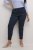 Kaffe Curve Leana Chino 7/8 Bikses Pusnakts Jūras Zila - Džinsi & Bikses Lielos Izmēros – Plus Size - 