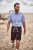 JP1880 Short Sleeve Check Print Traditional Shirt Blue - Krekli - Krekli - 2XL-8XL