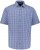 JP1880 Short Sleeve Check Print Traditional Shirt Blue - Krekli - Krekli - 2XL-8XL