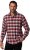 JP1880 Shirt Flannel Checked Long Sleeve Red TALL - VĪRIEŠU APĢĒRBS MT-6XLT - Apģērbs gariem vīriešiem