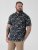 D555 Rick Geometric Print Short Sleeve Shirt Navy - Krekli - Krekli - 2XL-8XL