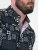 D555 Rick Geometric Print Short Sleeve Shirt Navy - Krekli - Krekli - 2XL-8XL