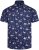 Kam Jeans 6068 Flamingo Short Sleeve Shirt Navy - Krekli - Krekli - 2XL-8XL