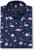 Kam Jeans 6068 Flamingo Short Sleeve Shirt Navy - Krekli - Krekli - 2XL-8XL