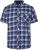 Kam Jeans 6369 Checked Short Sleeve Shirt Blue - Krekli - Krekli - 2XL-8XL