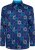 Kam Jeans 6071 Record Print Long Sleeve Shirt Navy - Krekli - Krekli - 2XL-8XL