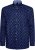 Kam Jeans 6364 All Over Floral Print Long Sleeve Shirt Navy - Krekli - Krekli - 2XL-8XL