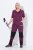 Ulla Popken HYPRAR Multifunctional Durable Inset Trekking Pants Dark Cherry Dark Cherry - Bikses - Lielo izmēru bikses sievietēm