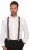JP1880 Suspenders with Adjustable Length Burgundy Red - Aksesuāri - 