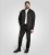D555 Dereham 2 Knitted Sweater with Zipper Charcoal TALL - TALL džemperi - 