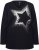 Ulla Popken Sequined Star Rolled Edge Sweater Black - Džemperi un džemperi ar kapuci - 