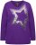 Ulla Popken Sequined Star Rolled Edge Sweater Dark Purple - Džemperi un džemperi ar kapuci - 