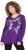 Ulla Popken Sequined Star Rolled Edge Sweater Dark Purple - Džemperi un džemperi ar kapuci - 