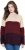 Ulla Popken Cable Knit Block Stripe V-Neck Sweater Dark Ruby - Džemperi un džemperi ar kapuci - 