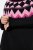 Ulla Popken Neon Alpine Pattern Long Sleeve Turtleneck Sweater Light Pink - Džemperi un džemperi ar kapuci - Mīksti džemperi un jakas