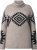 Ulla Popken Aztec Pattern Turtleneck Sweater Pebble Grey - Džemperi un džemperi ar kapuci - 