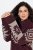 Ulla Popken Aztec Pattern Turtleneck Sweater Plum - Džemperi un džemperi ar kapuci - Mīksti džemperi un jakas