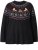 Ulla Popken Norwegian Style Christmas Sweater Black - Džemperi un džemperi ar kapuci - 