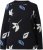 Ulla Popken Eco Cotton Leaf Pattern Long Sleeve Sweater Black - Džemperi un džemperi ar kapuci - 