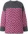 Ulla Popken Graphic Stripe Long Sleeve Turtleneck Sweater Flamingo - Džemperi un džemperi ar kapuci - 
