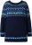 Ulla Popken Norwegian Style Pastel Tone Long Sleeve Sweater Ink Blue - Džemperi un džemperi ar kapuci - 