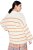 Ulla Popken Oversized Striped Balloon Sleeve Sweater Off-White - Džemperi un džemperi ar kapuci - 