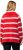 Ulla Popken Stripe Fine Knit Turtleneck Sweater Light Red - Džemperi un džemperi ar kapuci - 