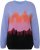 Ulla Popken Long Sleeve Knit Mountain Range Sweater Bright Purple - Džemperi un džemperi ar kapuci - 