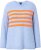 Ulla Popken Striped Long Sleeve Sweater Sky Blue - Džemperi un džemperi ar kapuci - 